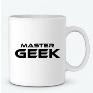 Mug Master Geek Noir sur fond blanc - 3.0